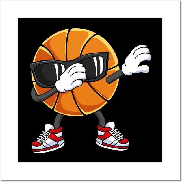 Dabbing Basketball Funny Dab Dance Gift Wall Art by HCMGift